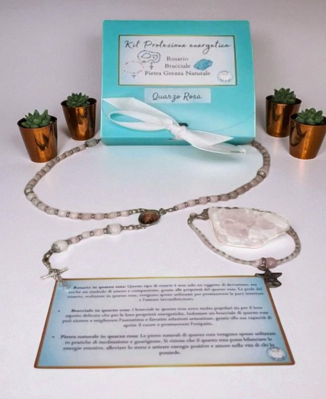 Kit di protezione energetica Quarzo Rosa