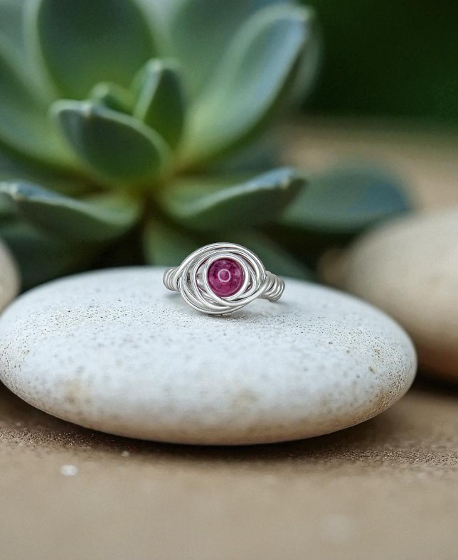 Anello Lepidolite : Calma e Aiuto nel cambiamento