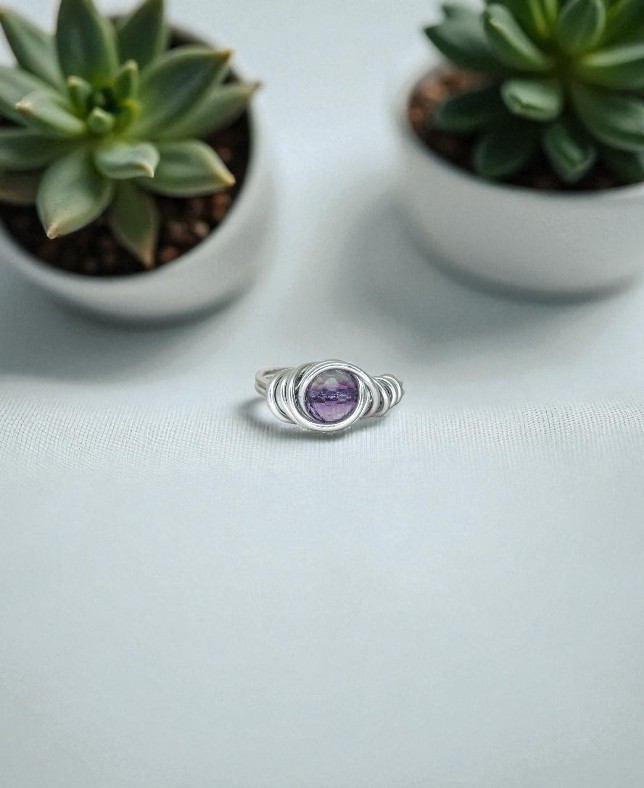 Anello Fluorite : Chiarezza e Concentrazione