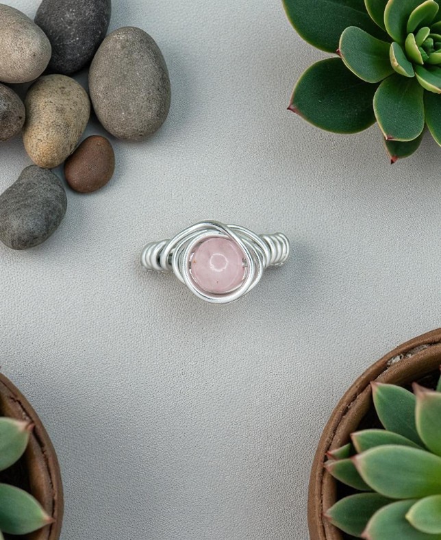 Anello Quarzo Rosa : Amore Incondizionato