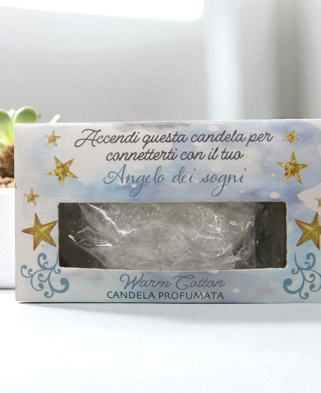 Candela di soia profumata in vetro lavorato - Angelo dei sogni - immagine 4