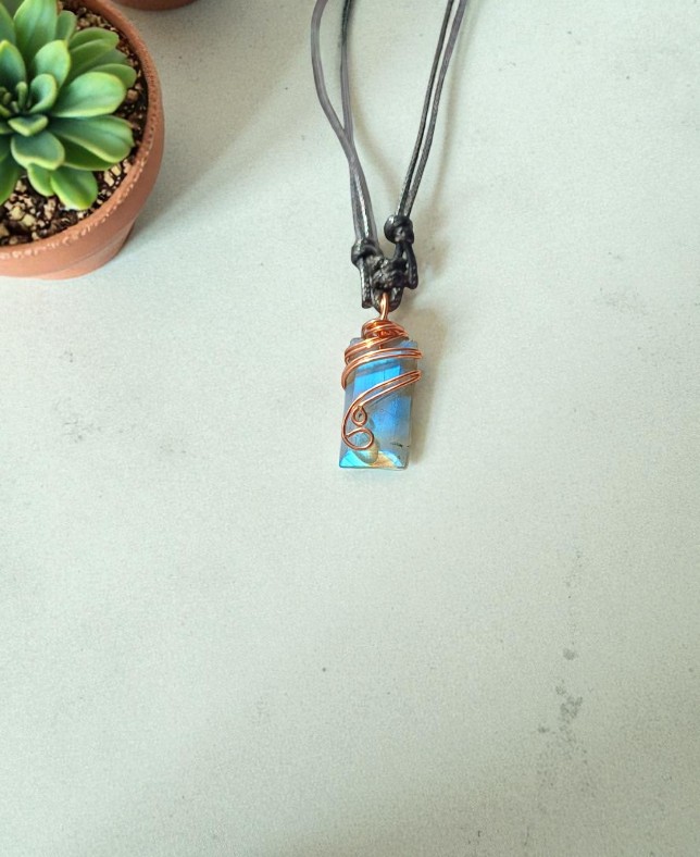 Ciondolo medaglietta in Labradorite - immagine 2