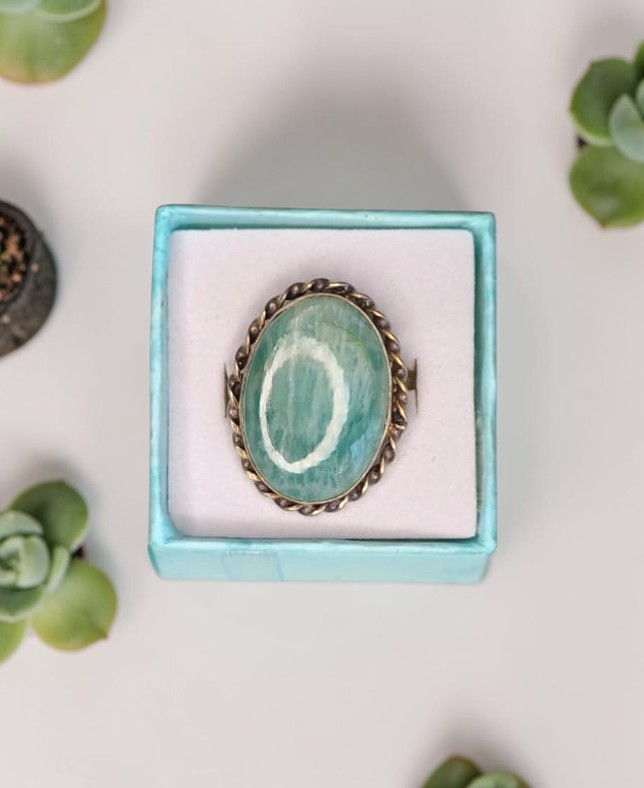 Anello Collezione Vintage con Acquamarina – Azzurro Puro