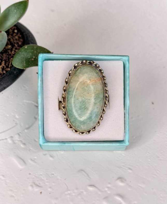 Anello Collezione Vintage con Acquamarina – Azzurro Puro