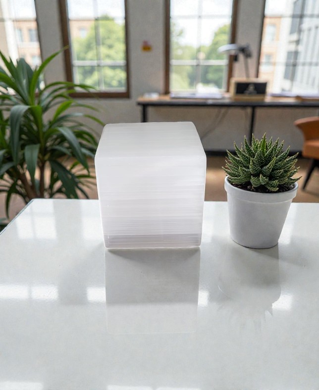 Cubo di Selenite – Purificazione dei Cristalli e Stabilità Energetica - immagine 2