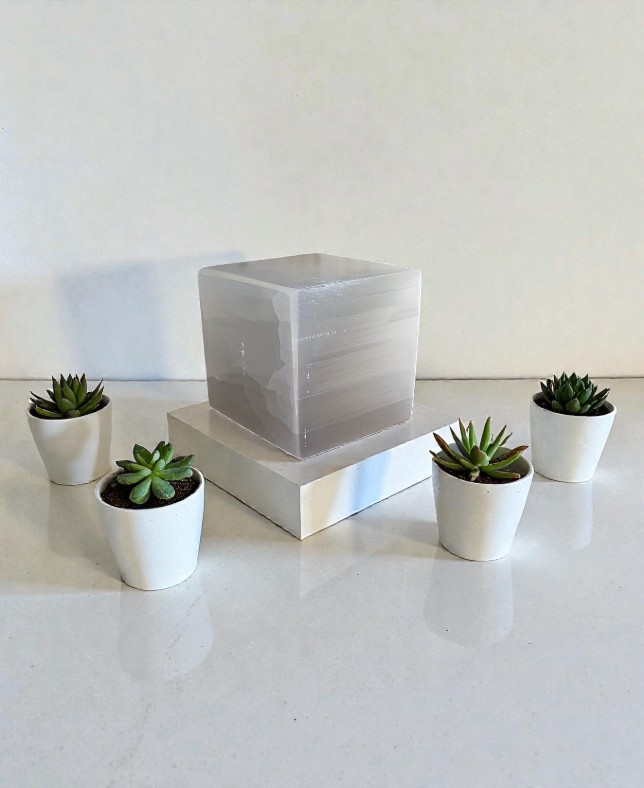 Cubo di Selenite – Purificazione dei Cristalli e Stabilità Energetica - immagine 3