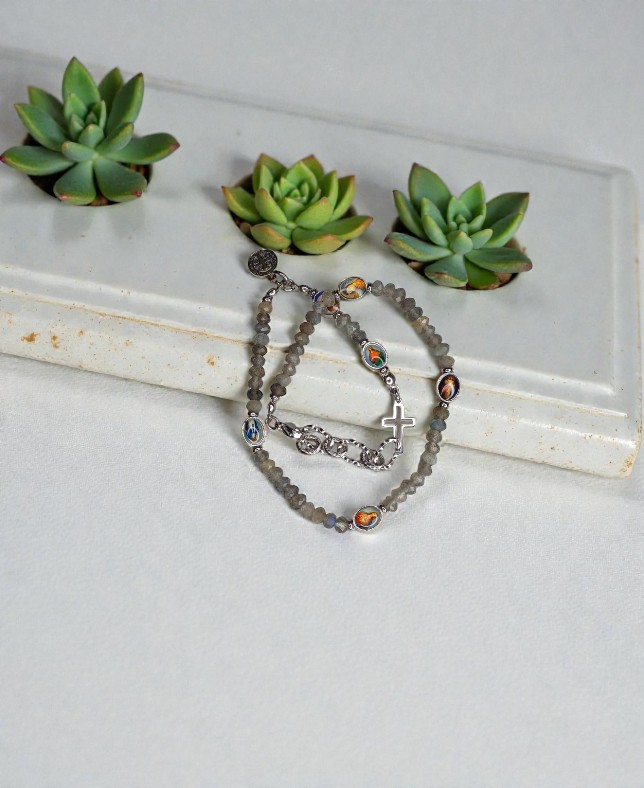 Bracciale Rosario in Labradorite – Protezione, Intuizione e Luce Interiore - immagine 2