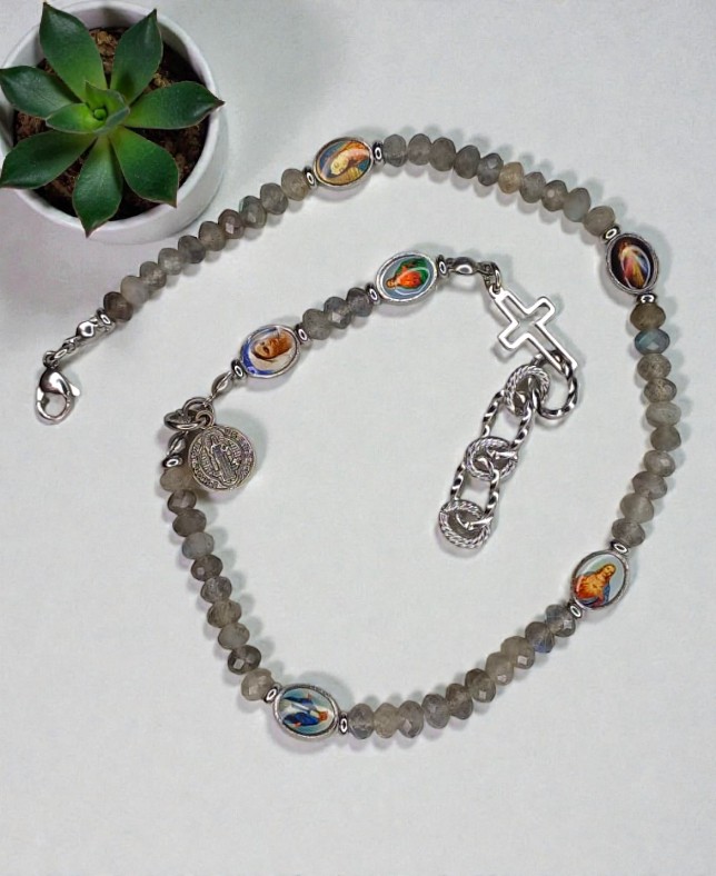Bracciale Rosario in Labradorite – Protezione, Intuizione e Luce Interiore - immagine 3