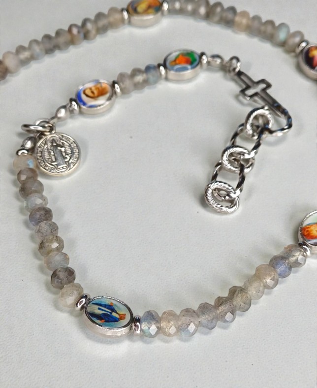 Bracciale Rosario in Labradorite – Protezione, Intuizione e Luce Interiore - immagine 4