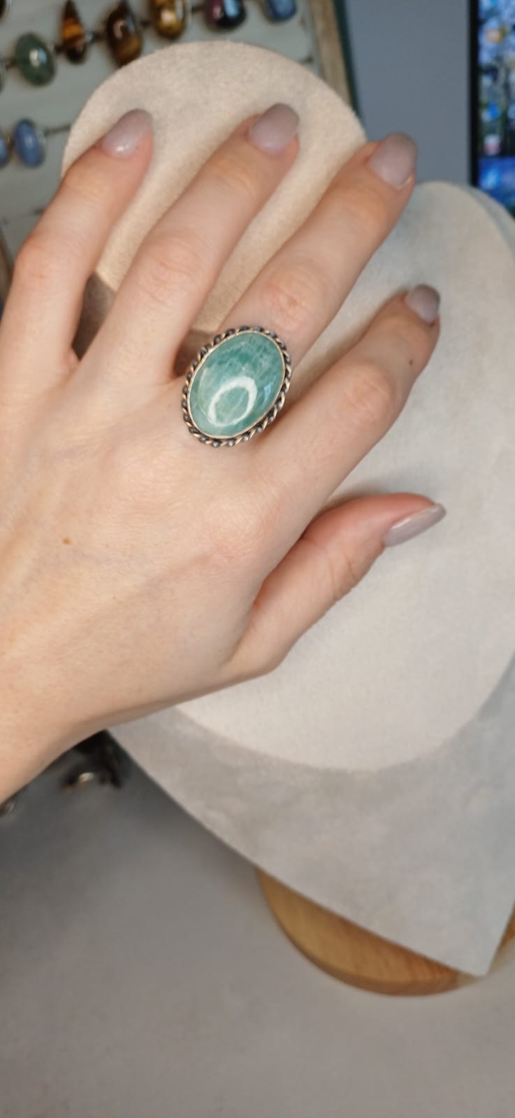 Anello Collezione Vintage con Acquamarina – Azzurro Puro - immagine 2