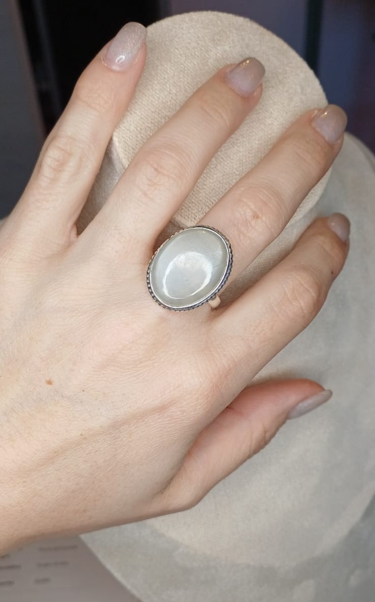 Anello Modello Vintage con Pietra di Luna – Fascino Lunare - immagine 2