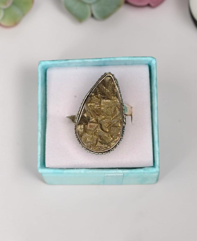 Anello Modello Vintage con Pirite - Bagliore Solare