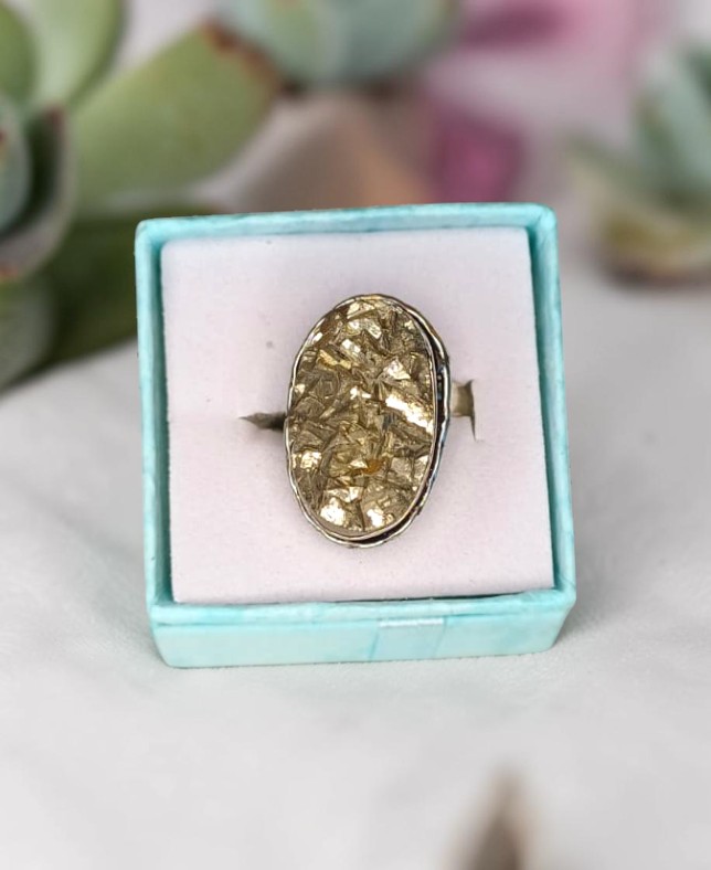 Anello Modello Vintage con Pirite - Bagliore Solare