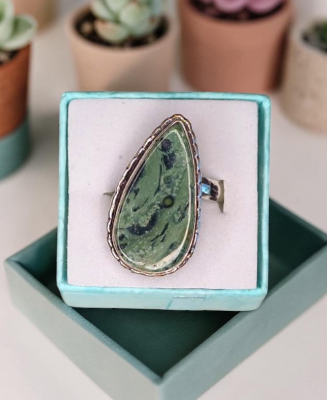 Anello Modello Vintage con Diaspro Kambaba