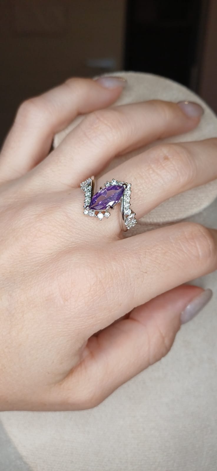 Anello Royal – Ametista Naturale | Pace Profonda e Connessione Spirituale - immagine 2