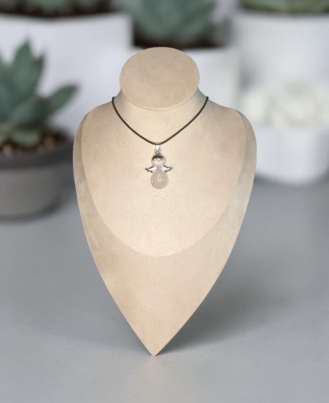 Collana "Abbraccio d'Angelo" in Quarzo Rosa - immagine 2