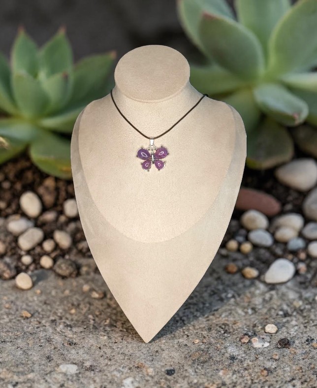 Collana "Farfalla di Luce" in Ametista Naturale - immagine 3