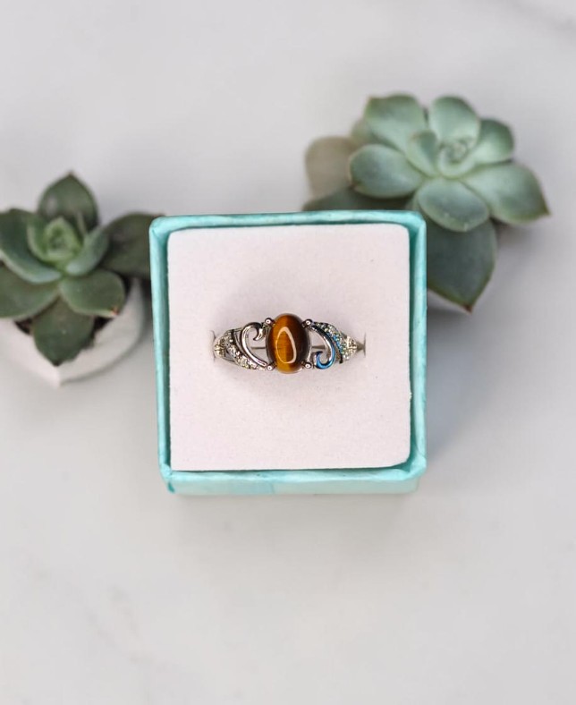 Anello "Vortice di Sole" – Occhio di Tigre