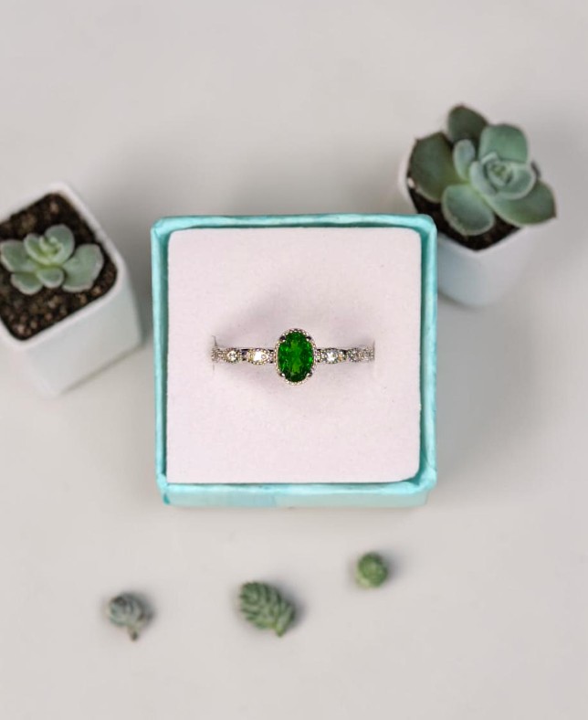 Anello "Verde Incanto" – Diopside