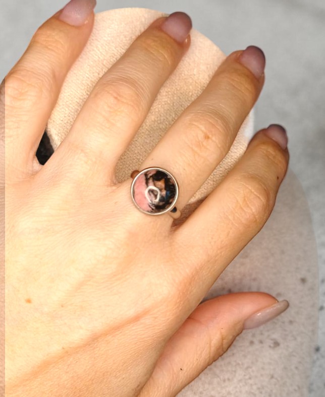 Anello "Alba di Pietra" – Rodonite - immagine 2