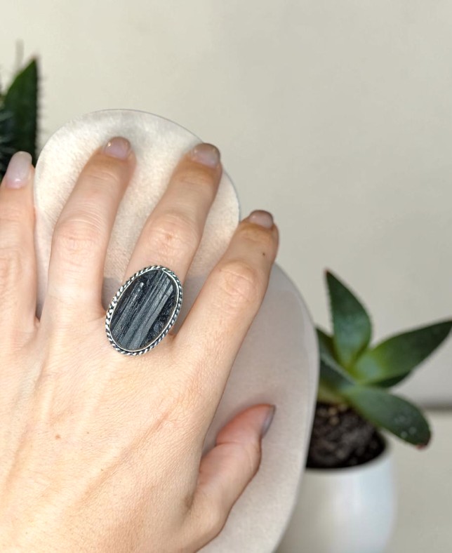 Anello Vintage in Tormalina Naturale ( Numero 5 ) - immagine 2